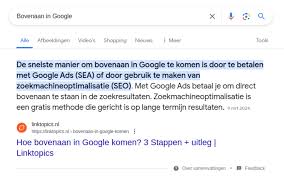 hoog komen in google